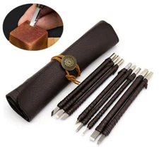Tungsten Steel Stone Carving Sculpting Kit Engraving Hand Chisel Tool Set 8pcs 