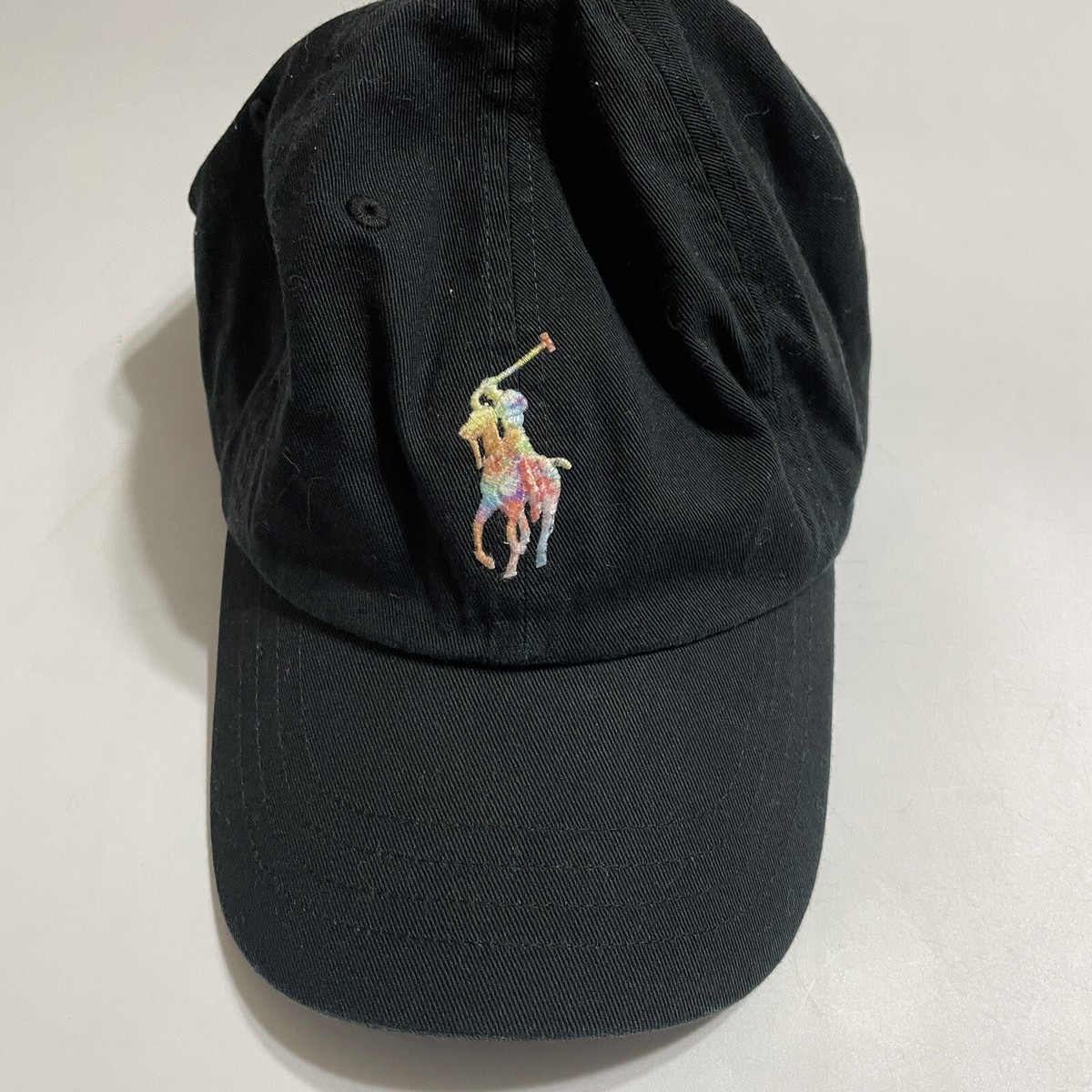 Polo Ralph Lauren Men's Big Pony Rainbow TEAL Chino Baseball Cap