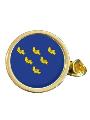 Sussex County Flag Gold Plated Domed Lapel Pin Badge in Bag
