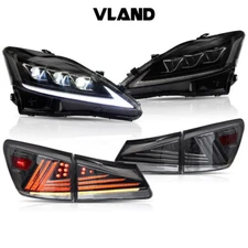Vland LED Projector Headlights + LED Tail Lights For IS250 IS350 ISF 2006-2013