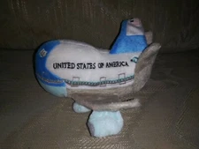 Daron Toys Unites States Of America Plush Plane Jet 6" W Sound Blue Gray...