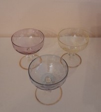 Bicchieri Coppette Champagne Cristallo Intagliato Vintage Raro