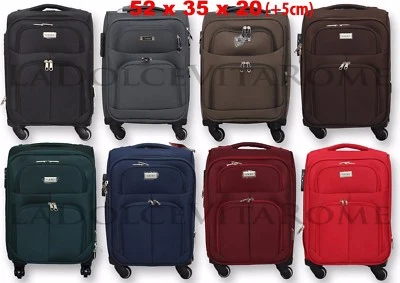 VALIGIA PICCOLA TROLLEY ESPANDIBILE BAGAGLIO A MANO RYANAIR EASY JET 4 RUOTE LOW