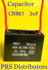 CBB61 3uF 3mF Motor Ceiling Fan Capacitor replacement 2-Wire 450VAC 50/60 HZ