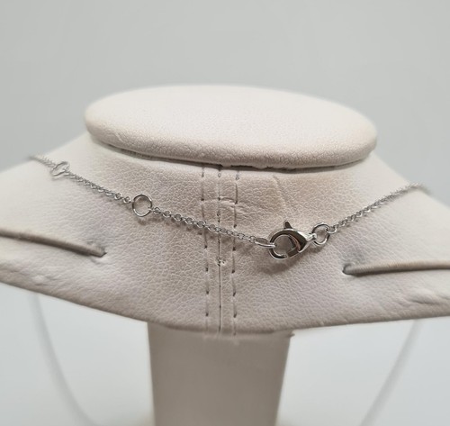 Collier en or blanc hai 18 carats serti de diamants naturels - Picture 2 of 5