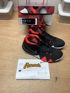 kyrie 4 black and red