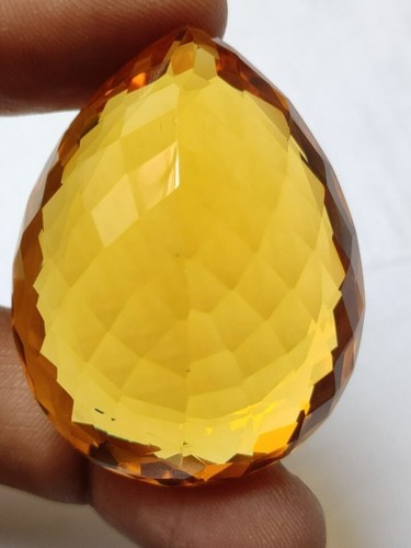 AAA + 73,75 quilates piedra preciosa suelta grande de corte de pera citrino a... - Imagen 4 de 6