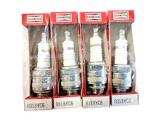 (Lot of 4) Copper Plus Resistor Spark Plug CHAMPION (66) RJ18YC6 (Made in USA)