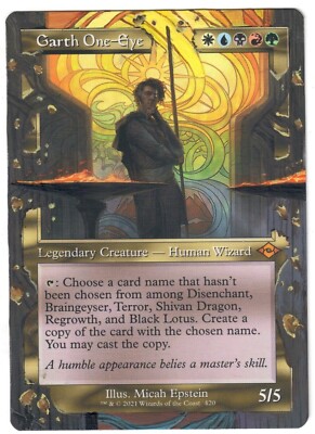 Garth One Eye Full Art Altered MTG Magic Custom Old Frame Modern Horizon Legend