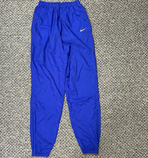 Vintage Nike Pants Womens M 8-10 Blue Jogger Windbreaker Ankle 90s Track Running