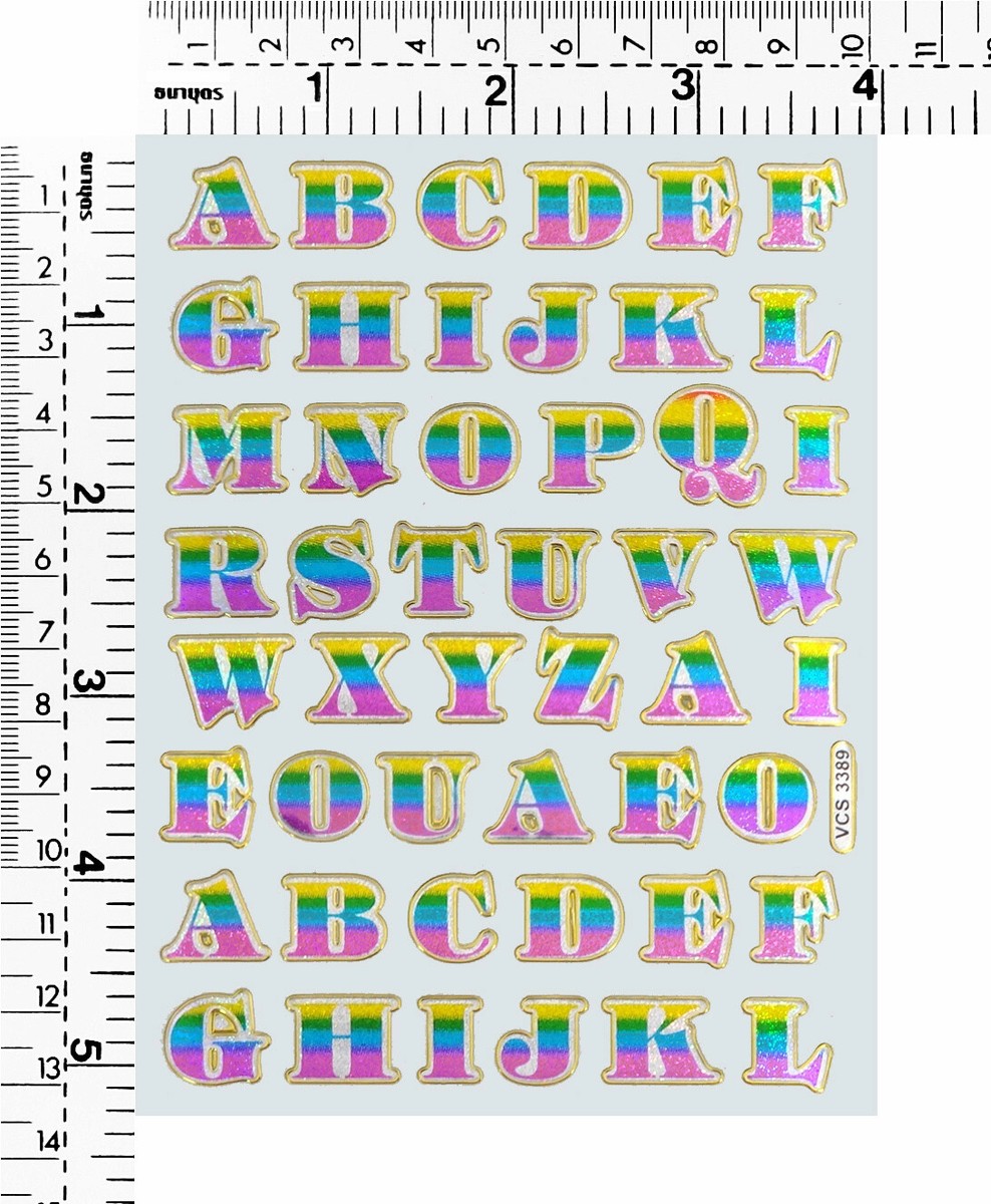 245S Multi Colour Alphabet Letters Numbers Craft Card Scrapbooking