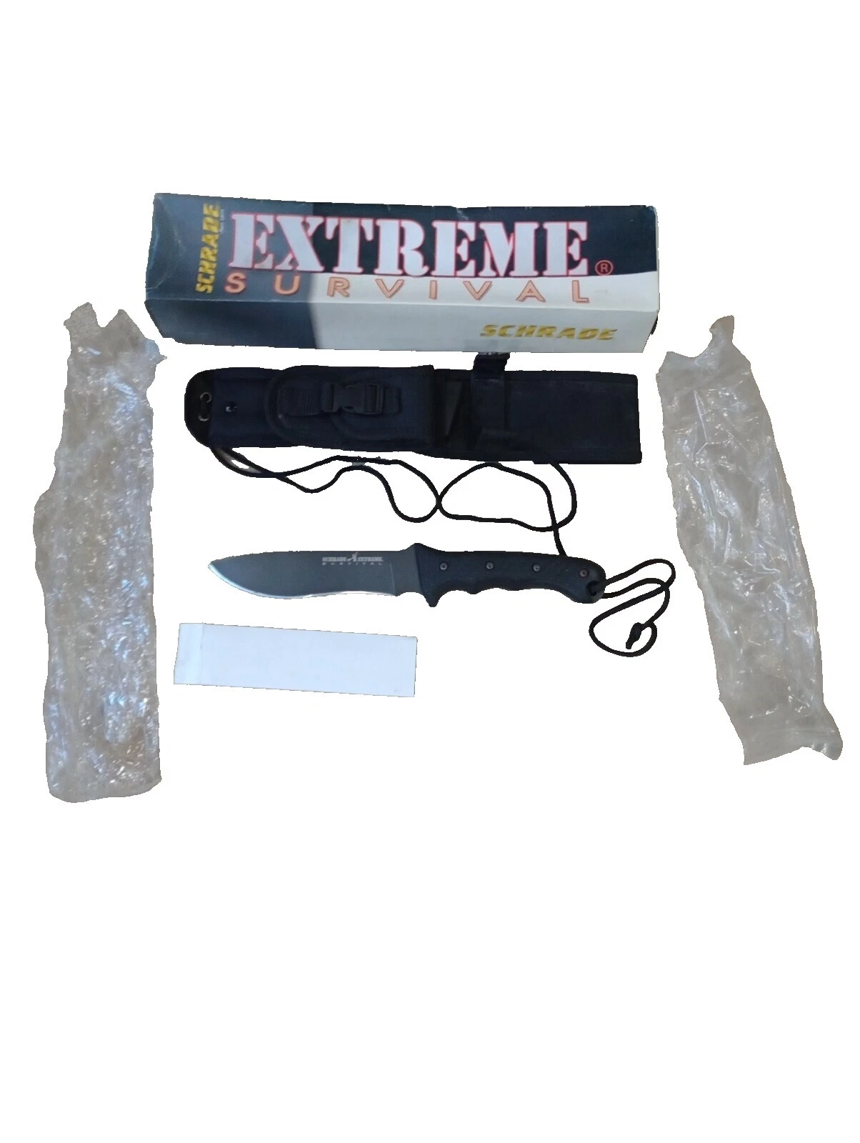 Mango de goma hoja de acero al carbono Schrade cuchillos, espadas de colección, Blades, armaduras y accesorios