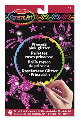 Prinzessin Rosa Glitzer Scratch Art Set | Melissa & Doug