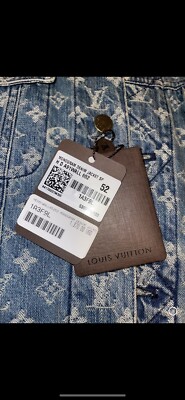 Louis Vuitton X Supreme Monogram Denim Trucker Jacket Sz 52 Louis Vuitton X Supreme Monogram Denim Trucker Jacket Sz 52