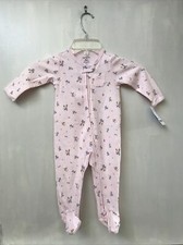 Carter  s Pink Floral Print 2 Way Zipper Footed Sleeper One Piece 9 M NWT
