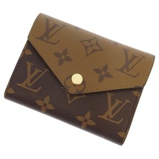 LOUIS VUITTON Portefeuille Victorine Monogram/Monogram Reverse Canvas Noir M...