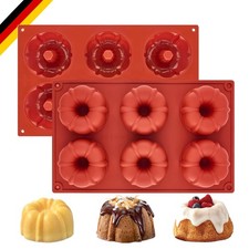 Mini Silikon Gugelhupf Set 2 Stück Antihaft Backformen vielseitig verwendbar