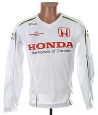 HONDA FORMULA 1 RACING LONG SLEEVE TOP 2008 FILA SIZE S WOMEN BUTTON ERA