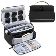 Barber Bag for Hair Clippers, Men Trimmer Travel Case Compatible with Andis/Hatt