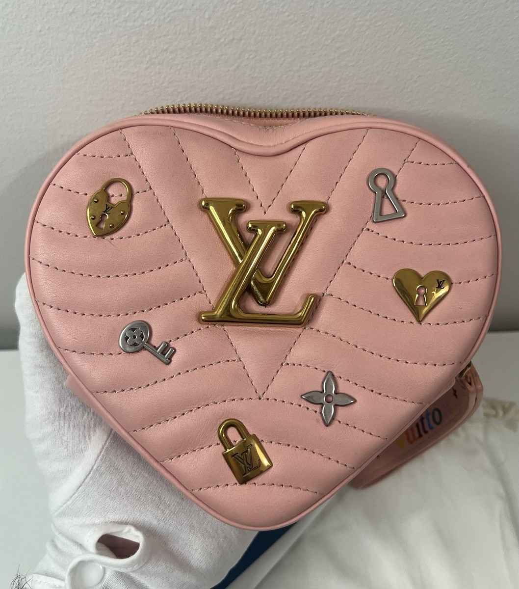 Louis Vuitton New Wave Heart Bag Pink Calfskin Gold Hardware