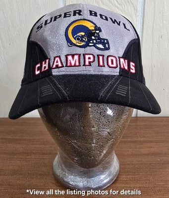 St Louis Rams Super Bowl Champions Vintage Cap Hat Puma 2000 Black Silver