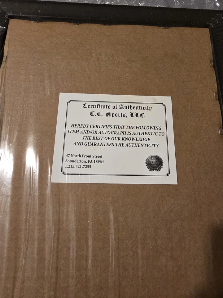 Foto enmarcada autografiada de Tom Brady de los New England Patriots CC Sports certificado de autenticidad Foto 3 de 3