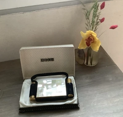Ancienne Minaudière Poudrier ,porte Cigarettes,étui Rouge A lèvre,fiole Parfum, - Photo 1/4