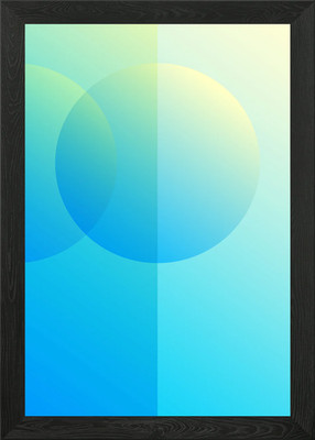Kreis Farbverlauf minimal gerahmtes Wandbild Poster Leinwanddruck Bild