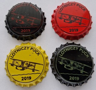 4 Kronkorken Polen PUCK Lotniczy 2019 unverkorkt