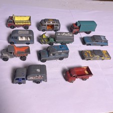 Vintage Diecast Matchbox Lesney Trucks Cars Vans Made In England - Lot Of 11