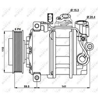 NRF 32883 Klimakompressor Kompressor Klimaanlage