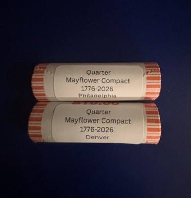 2026 P & D Mayflower Compact Quarter - 2026 Two Roll Quarter Set