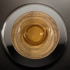 VINTAGE Pink Depression Glass Rolled Edge Console Bowl Floral 2”x 14”