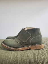 PRIMIGI Vera Pelle Chukka Boys Green Suede Leather Antibacterial Boots 32/ US 1