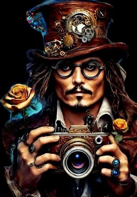 2017 JOHNNY DEPP POSTER PROMO WALL ART RE -PRINT HOLLYWOOD VAMPIRES SIZE 11X17in