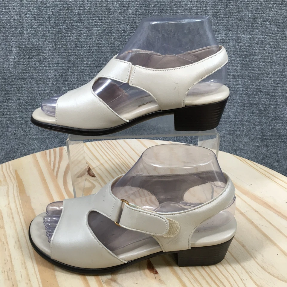 SAS Sandals Womens 6.5M Suntimer Casual Open Toe Slingback Block Heels Off White - Image 2 of 4