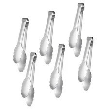 Sunenlyst Kitchen Tongs, 6Pcs Tongs Stainless Steel for Serving Food, Metal T...