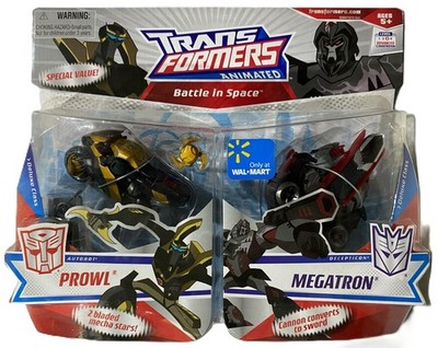 Transformers Animated Deluxe Prowl & Voyager Class Megatron Figure Set NEW 2008