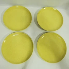 Taylor Smith Taylor Pebbleford Sunburst Yellow Speckled Salad Plates Set of 4