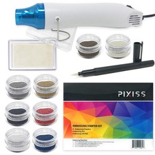 Embossing Kit with Heat Tool Bundle, Embossing Powders, Complete Embossing Start