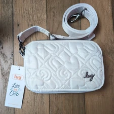 NWT Lug Coupe LE Convertible Crossbody Bag White RFID Purse Travel