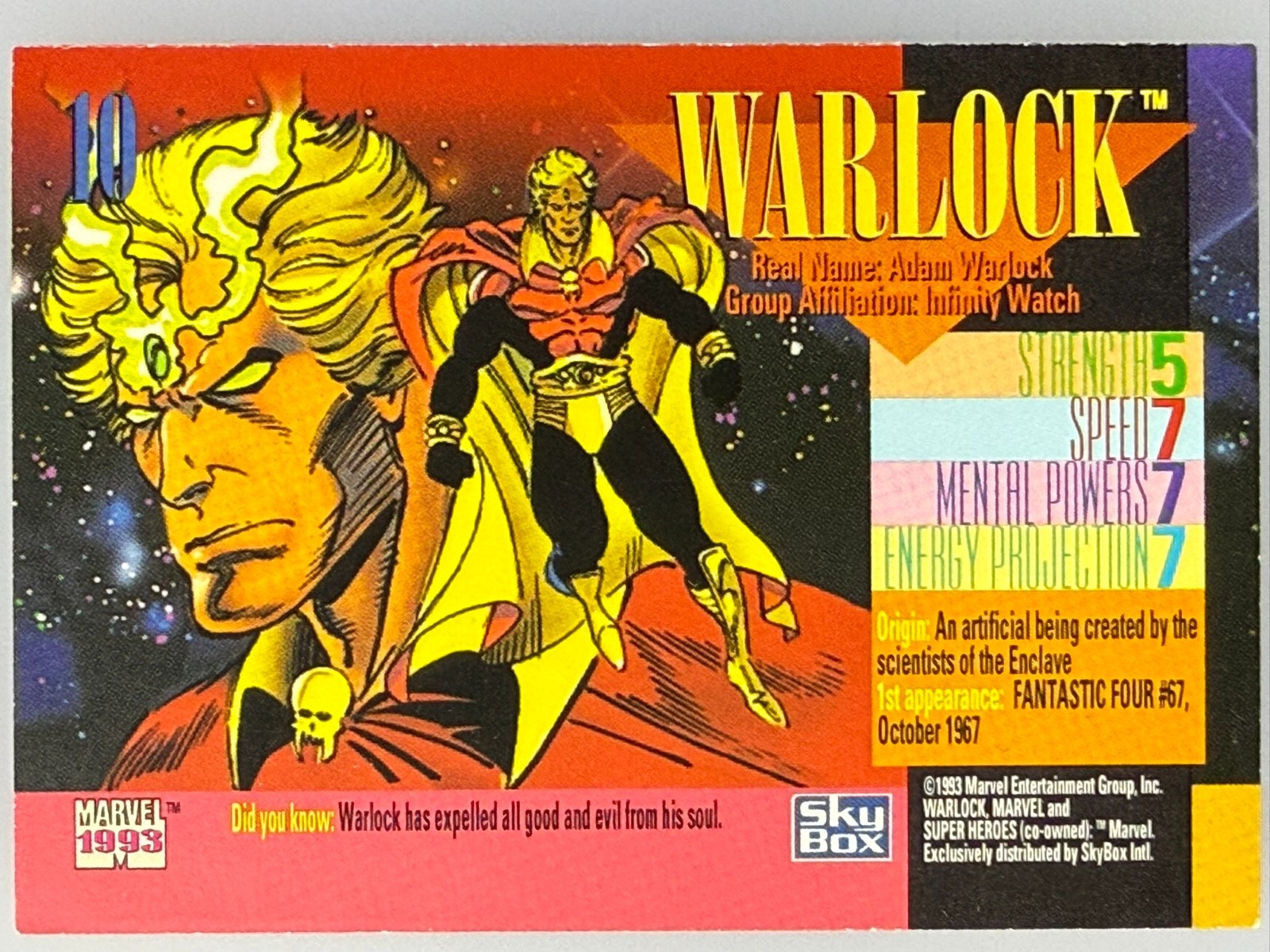 1993 SkyBox Marvel Universe - Warlock #10