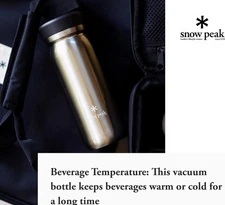 SNOW PEAK Stainless Vacuum Bottle Type M500 Clear TW 501CL Camping Outdoor New