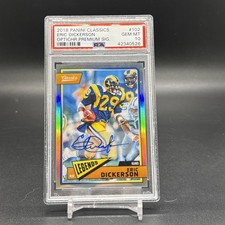 2018 Classics Eric Dickerson Optic Chrome Auto Autograph Holo #/15 PSA 10!