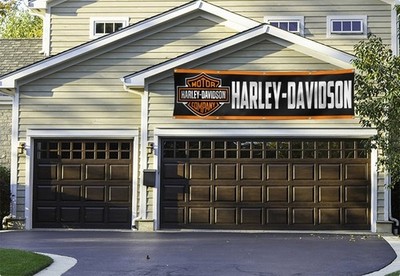 Harley Davidson Motorcycle 2x8FT Banner Racing Bike Flag Show Garage Wall Decor