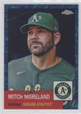 2022 Chrome Platinum Anniversary Toile White & Blue Refractor Mitch Moreland fv7
