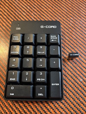 G-cord Wireless Number Pad - 2.4G Numeric Keypad Silent 19 Keys USB Keypads