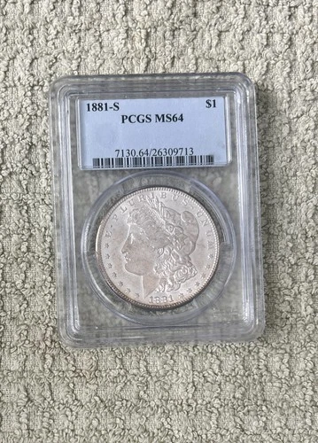 1881-S Morgan Silver Dollar PCGS MS64