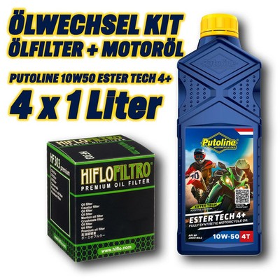 Ölfilter Motoröl Kit 4L 10W50 (für: Kawasaki Vulcan 650 S ABS EN650 22-25 )
