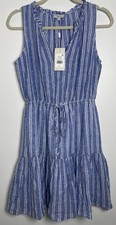 NWT Rails Albany Womens Small Dress Blue Line...